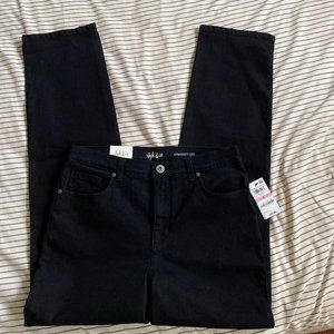 NWT Black High-Rise Straight Leg Jeans
